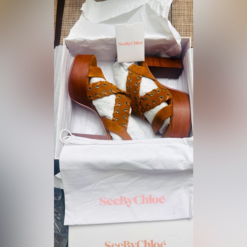 See By Chloe Platform Sandals size 10
